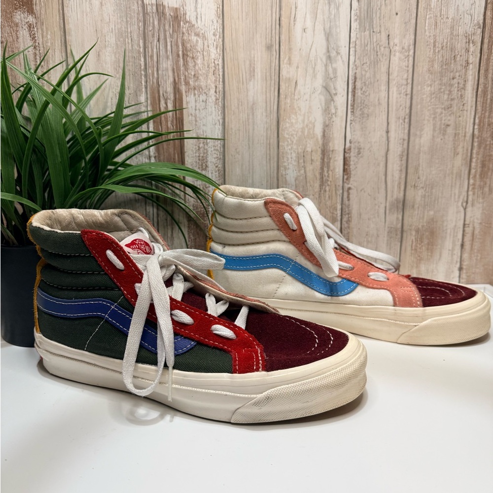 Vans Vault OG SK8-Hi LX Shoes Men's Suede Canvas Multi Color